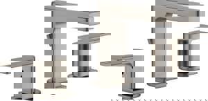 Two Handle Widespread Bathroom Sink Faucet in Brushed Nickel